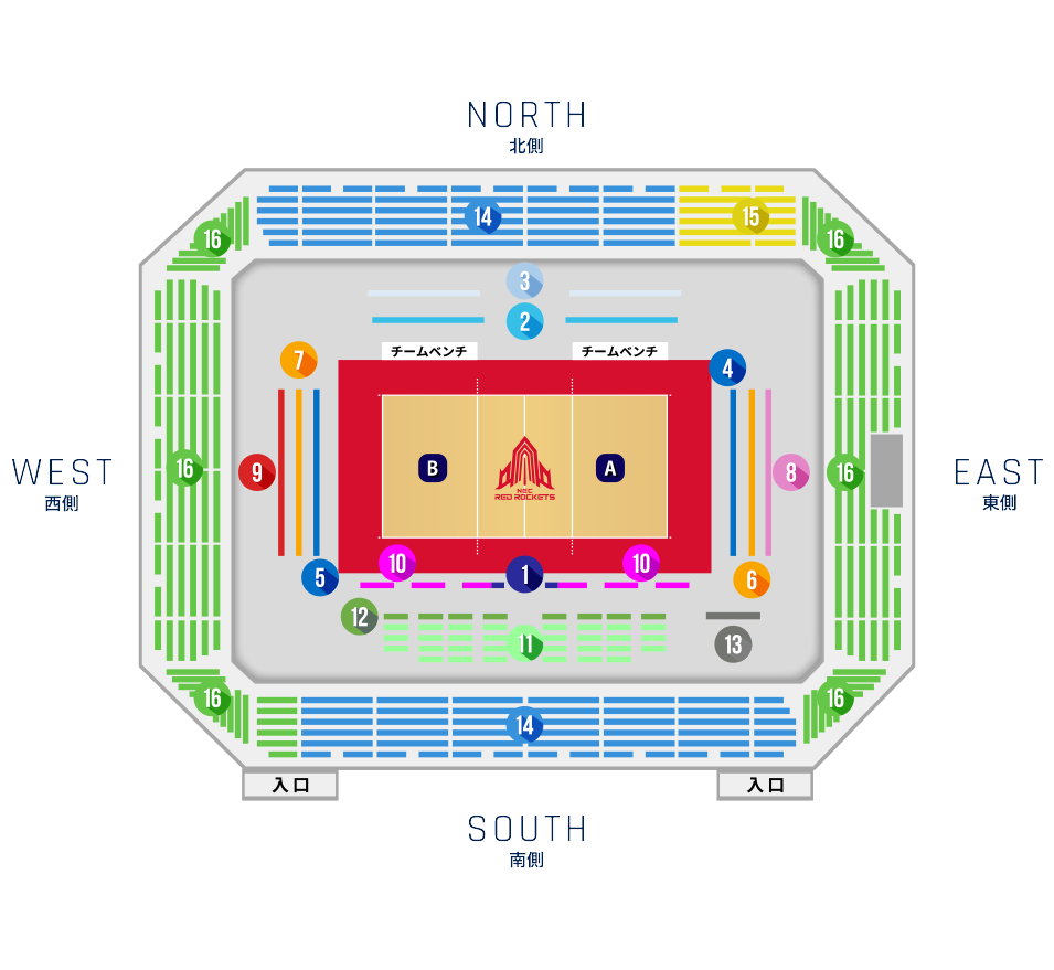 ノエビアスタジアム神戸座席図